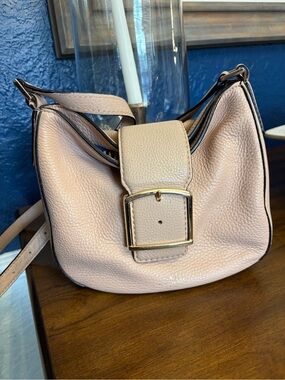 kate spade Blush Pink Leather Crossbody Bag with Gold Buckle